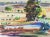 Vintage Plein Air Texas Landscape Watercolor Painting For Sale - Image 4 of 4
