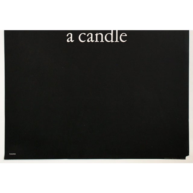 Minimalism 1994 Original British Poster, Rather Than Curse the Darkness, Light a Candle (The 100 Best Posters Collection) For Sale - Image 3 of 6