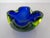 Blue & Yellow Sommerso Murano Glass Bowl, Italy, 1960s For Sale - Image 3 of 11