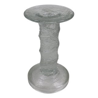 Mid-Century Modern Finnish Ice Glass Candleholder by Tapio Wirkkala for Iittala, 1969 For Sale