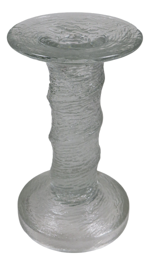 Mid-Century Modern Finnish Ice Glass Candleholder by Tapio Wirkkala for Iittala, 1969