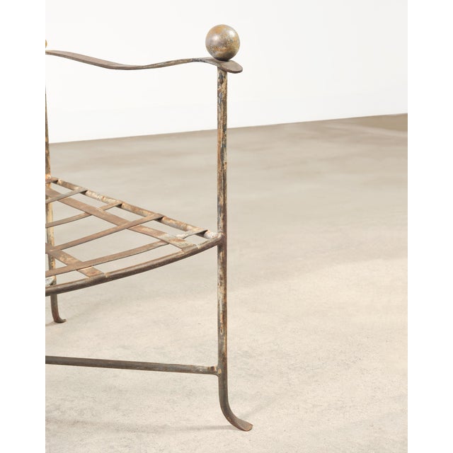 Mario Papperzini Amalfi Iron Garden Lounge Chair + Ottoman For Sale - Image 13 of 18