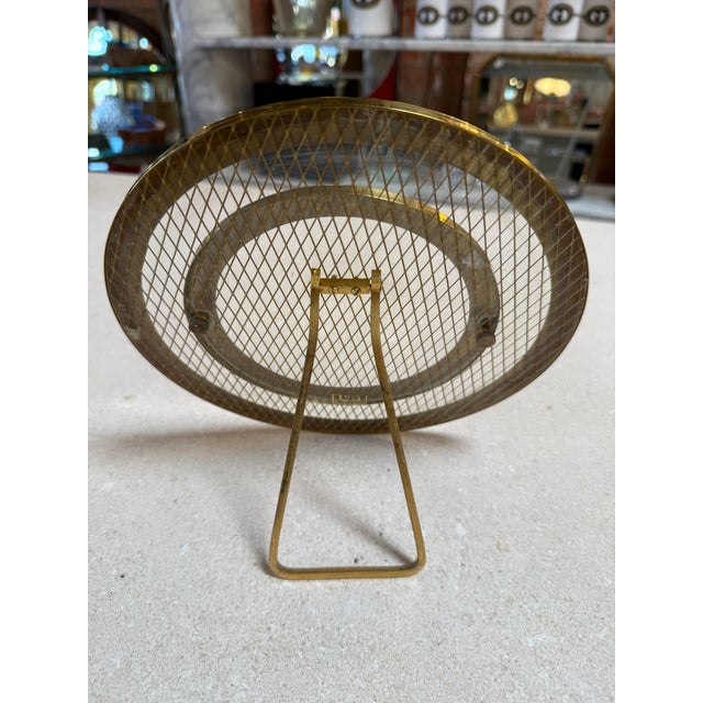 Vintage Brass & Glass Mesh Photo Frame For Sale - Image 4 of 6
