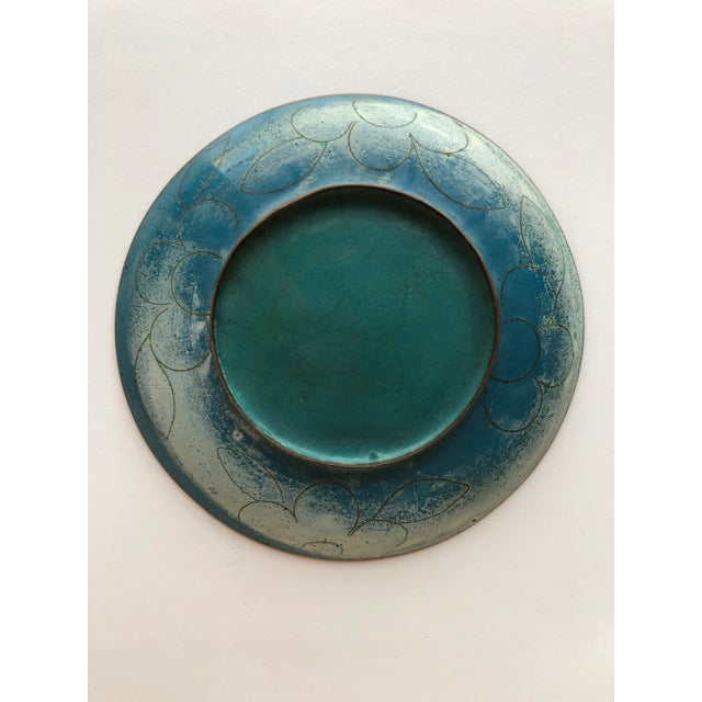 Vintage Asian Cloisonné Enamel Trinket Pin Dish For Sale - Image 4 of 6