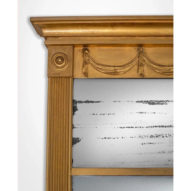 American Federal Gilded Pier Mirror For Sale In Boston - Image 6 of 9