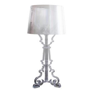 Contemporary Kartell Ferruccio Laviani Bourgie Baroque Form With Polycarbonate Construction Table Lamp With Shade