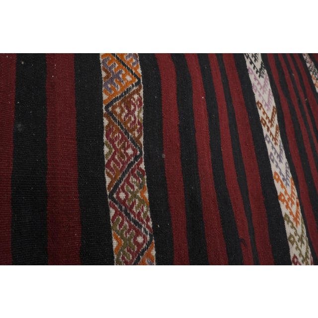 Striped Turkish Kilim Runner Rug For Sale - Image 6 of 12