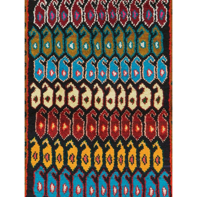 A vintage Persian hamadan rug from the mid-20th century. Hamadan town and the surrounding weaving area of about 120...