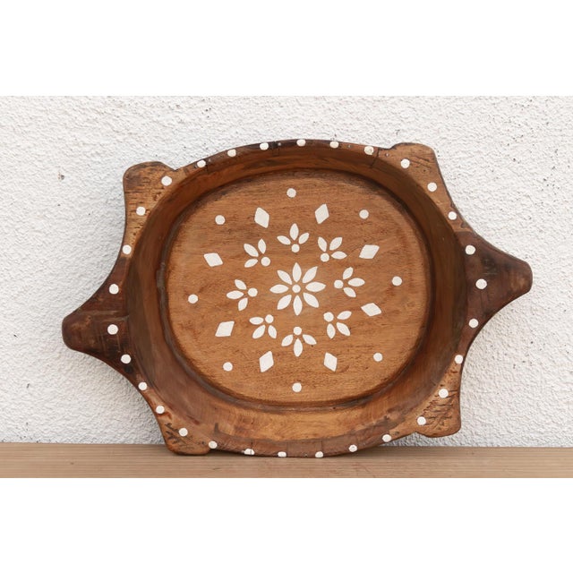 1960s Vintage Global Eclectic Painted Bowl For Sale - Image 5 of 6