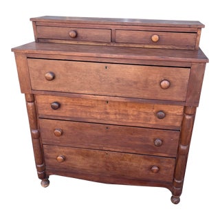 Mid 19th Century American Empire Style Chest of Drawers For Sale