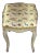 Vintage Gray and Gold Painted Wood Stool For Sale