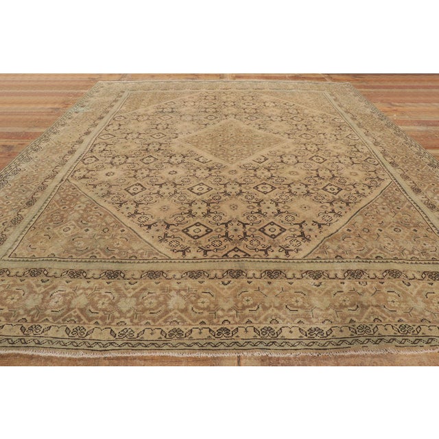 Textile Vintage Persian Mahal Rug, 09'08 X 12'07 For Sale - Image 7 of 9