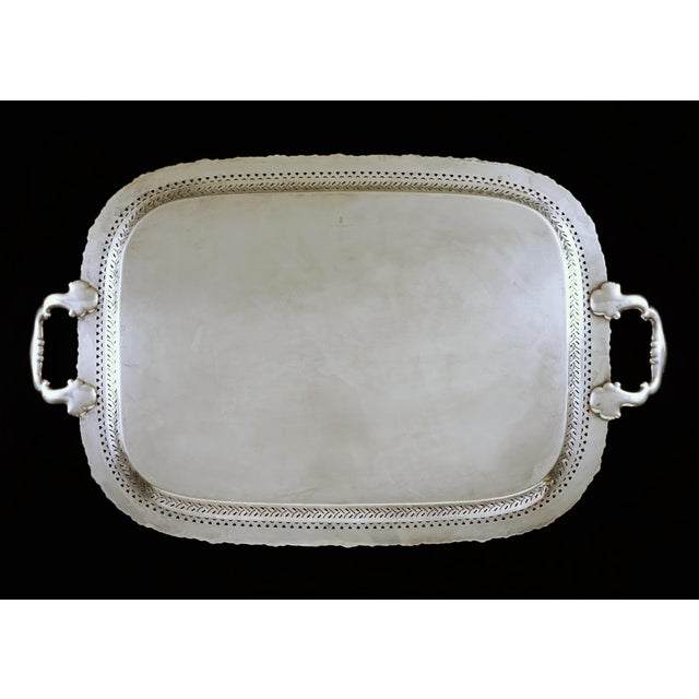 Silver Antique Tiffany & Co. Silver Soldered on English Barker Brothers Tray Tea Set- 6 Pieces For Sale - Image 8 of 9