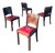 Art Deco Dining Chair Set, Belgium, 1920s, Set of 4 For Sale