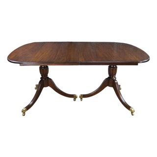 Vintage Harden Furniture Solid Cherry English Regency Duncan Phyfe Dining Table For Sale