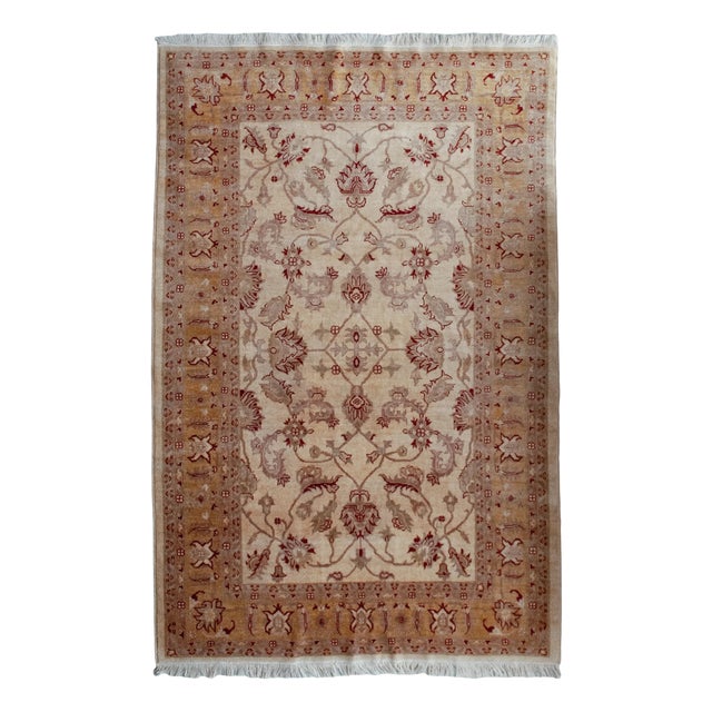 Vintage Hand-Knotted Rug with Botanical Pattern, 1970s For Sale