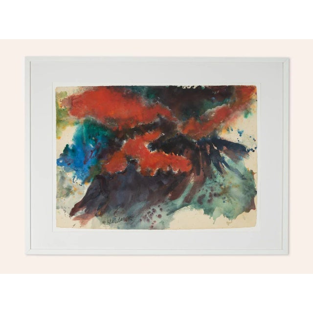 Walter Habdank, Vulkanisch, Watercolor on Paper, Framed For Sale - Image 11 of 11
