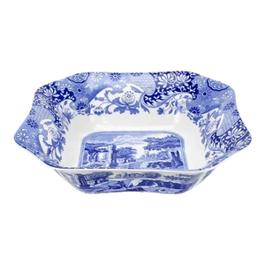 Spode Blue Italian Square Serving Bowl 9.5"