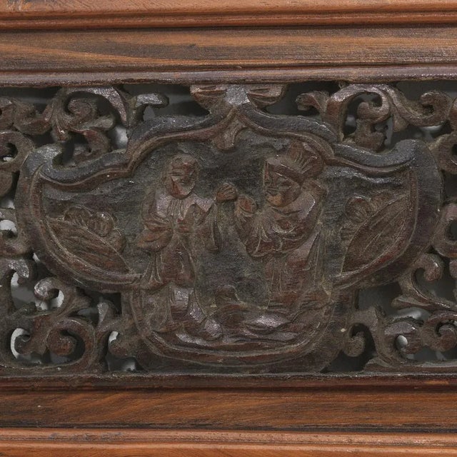 Wood Long Antique Carved Panel in Five Sections For Sale - Image 7 of 9