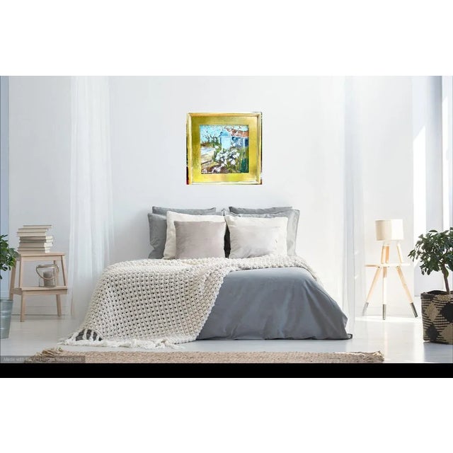 Impressionist Oil Painting "An American Home" For Sale - Image 4 of 4