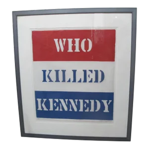 William Kent Signed Slate Relief Limited Edition 1964 Print Who Killed Kennedy
