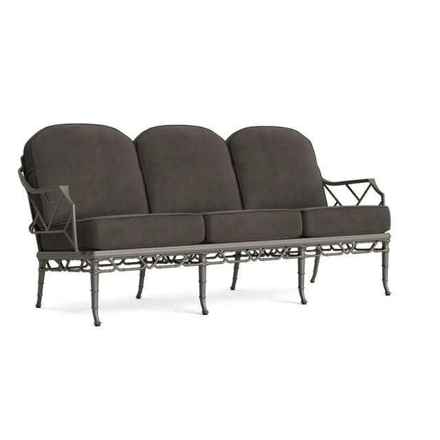 Brown Jordan Calcutta Sofa, Mica frame with Fusion Charcoal fabric For Sale - Image 12 of 12