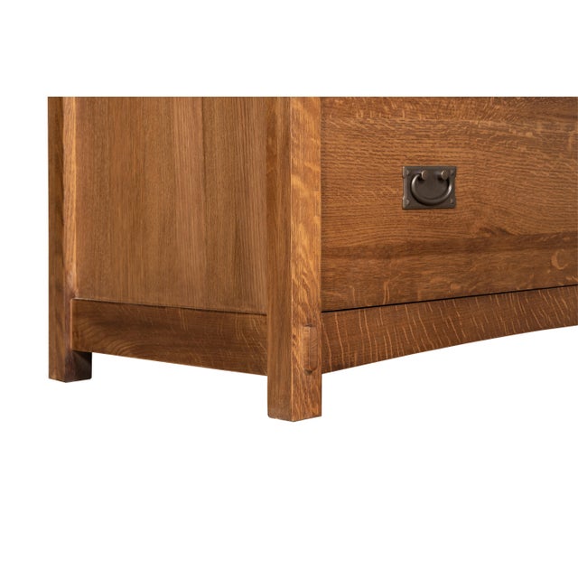 2020s Mission Oak 2-Drawer Lateral File Cabinet – Walnut Stain | in Stock & Ready to Ship For Sale - Image 5 of 12