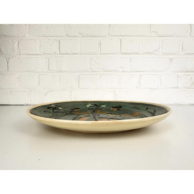 1950s Large Expressionist Ceramic Dish by Ivy Lysdal for Kähler, Denmark, 1960s For Sale - Image 5 of 12