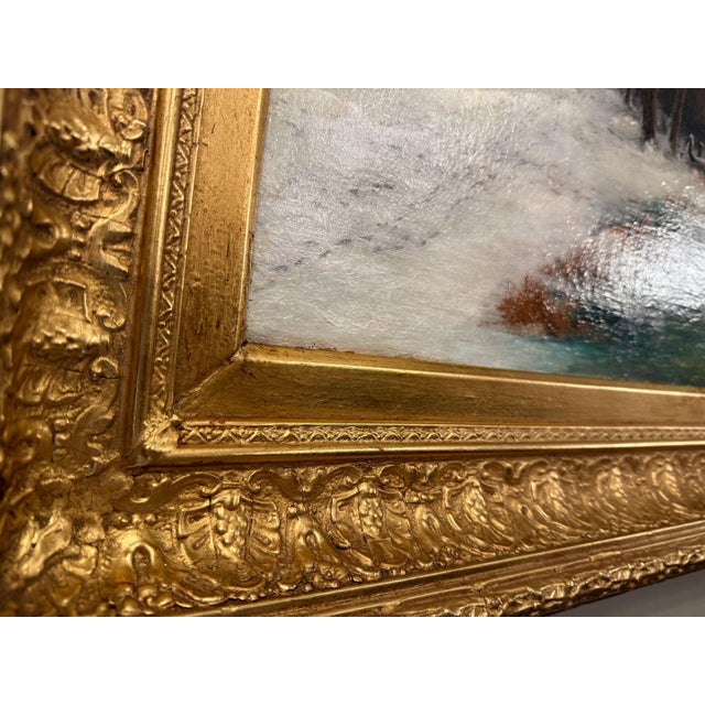 Nils Hans Christiansen Winter Landscape Painting. Denmark, Early 20th Century. For Sale - Image 13 of 16