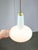 Mid-Century Modern Italian Opaline and Brass Pendant Lamp For Sale - Image 4 of 16
