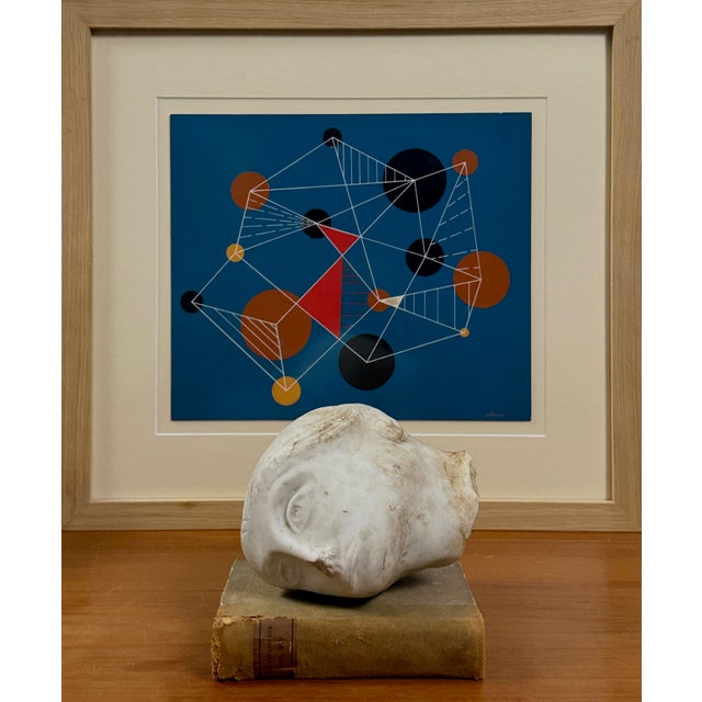 Richard Hood - Modernist Geometric Study (c. 1950) Mixed Media on Board | Signed This mixed-media work on board showcases...