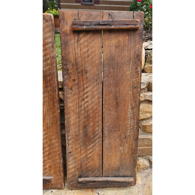 Antique Pair of Primitive Cupboard Doors For Sale - Image 10 of 18