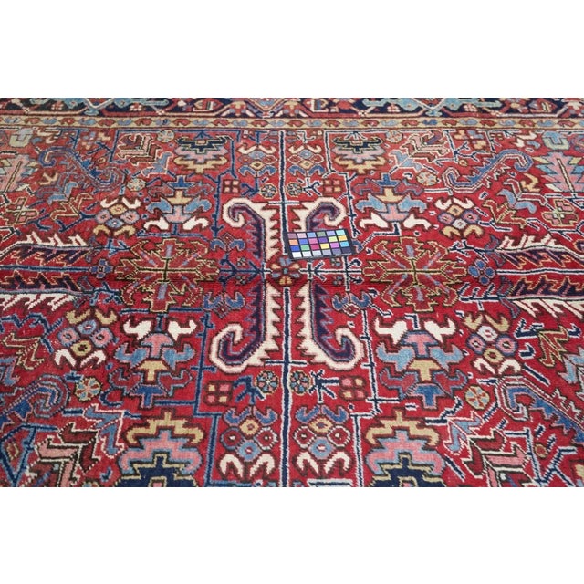 Red Vintage Heriz Rug 6'5'' x 8'3'' For Sale - Image 8 of 11