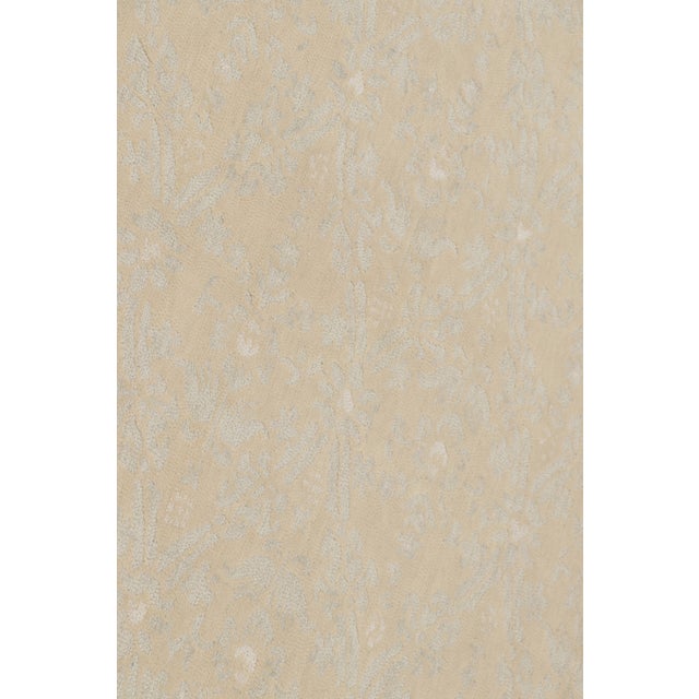 2010s Rug & Kilim’s Tudor Style Rug in Beige, Gray All Over Floral Pattern For Sale - Image 5 of 7