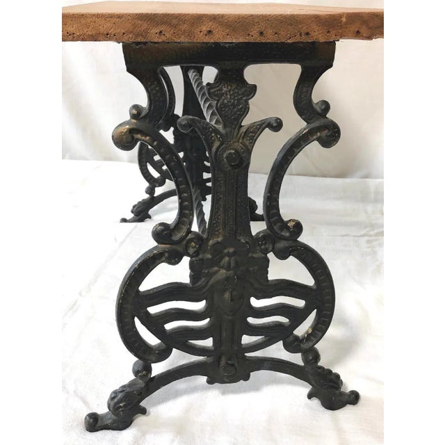 Late 19th Century Late 19th Century Art Nouveau Cast Iron Fireplace Bench For Sale - Image 5 of 10