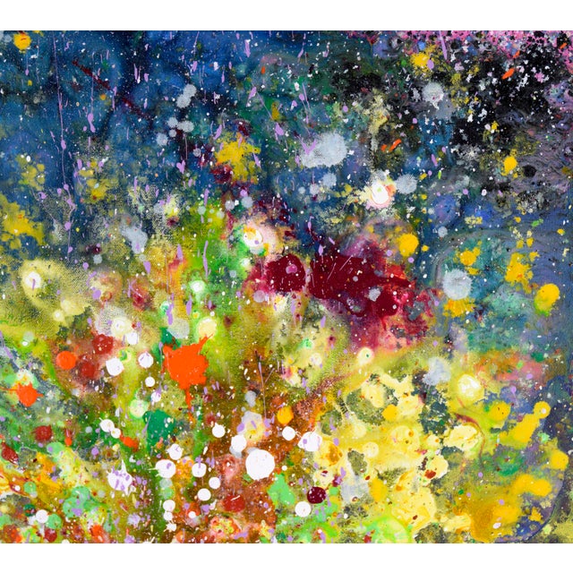 "Splash" - Abstract Expressionist Composition in Acrylic on Canvas by Charles David Francis For Sale - Image 4 of 9