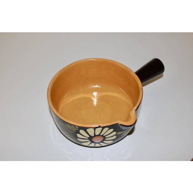 1980s Vintage Stoneware Cheese Fondue Cassoulet For Sale - Image 5 of 9