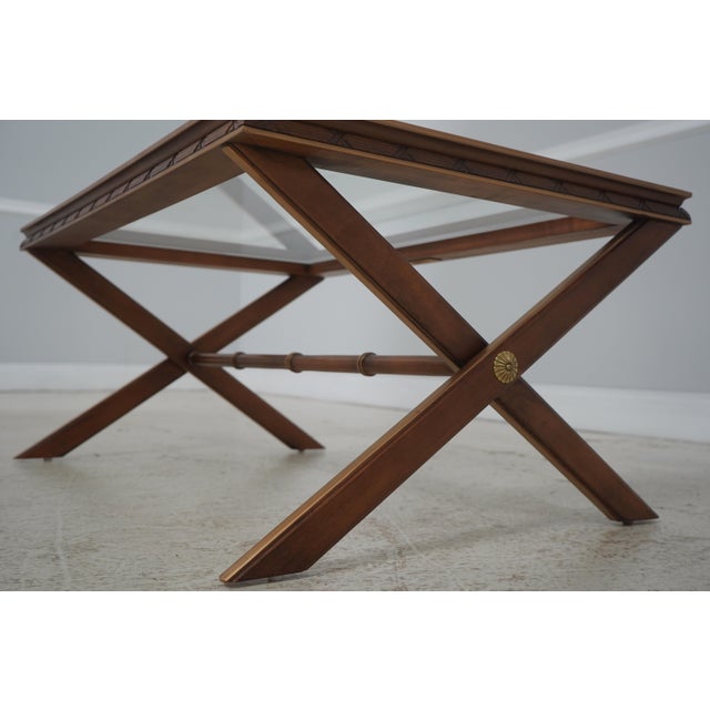 Ej Victor Regency Style Glass Top Coffee Table For Sale In Philadelphia - Image 6 of 14