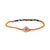 Contemporary Sterling Silver Spiritual Symbols Orange Woven Hope Braided Bracelet For Sale - Image 3 of 7