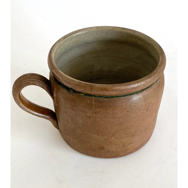 Ceramic 1930s French Burgundy Stoneware Pot For Sale - Image 7 of 9