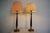 Mahogany, Brass & Cotton Hats Tale Lamps from Abat Jour, 1950s, Set of 2 For Sale - Image 16 of 18