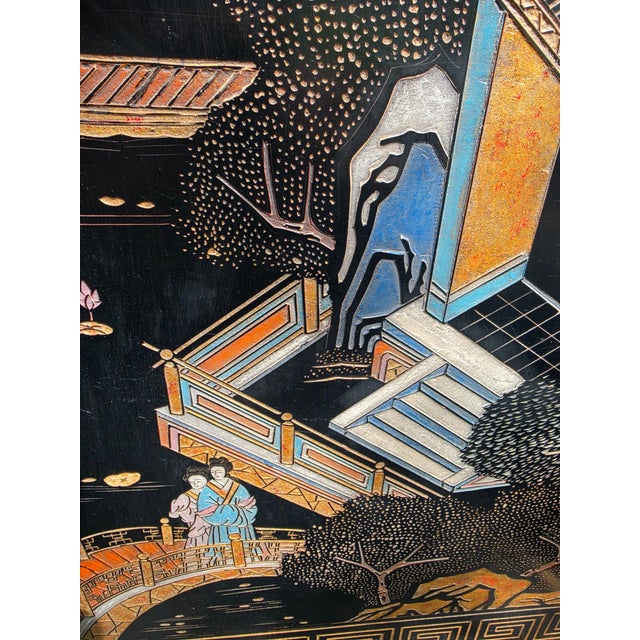 Ceramic Mid 20th Century Chinoiserie Wall Art For Sale - Image 7 of 8