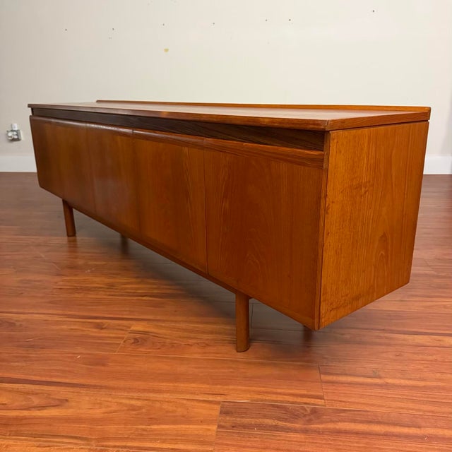 White & Newton Vintage 1960s Long Teak Sideboard Bar For Sale - Image 4 of 14