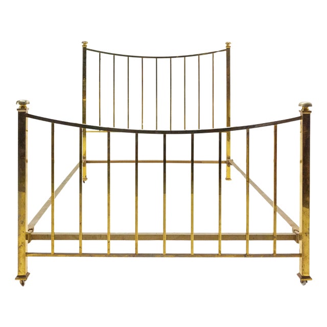 Frenhc Art Deco Brass Bed, 1930 For Sale
