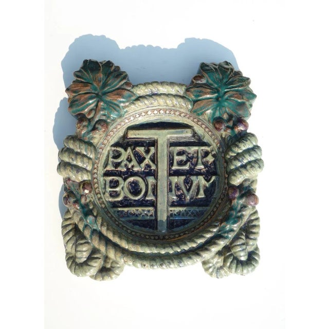 Gray Italian Ceramic Wall Sculpture by Galileo Chini for S. Lorenzo Mugello, 1920s For Sale - Image 8 of 8