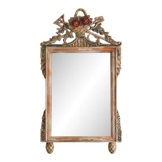 French Provincial Louis XVI Wall Mirror, Early 20th Century For Sale