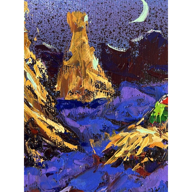 Oil Painting Evening Over a Field of Harvested Hay Oleksiy Ivanyuk For Sale - Image 6 of 11