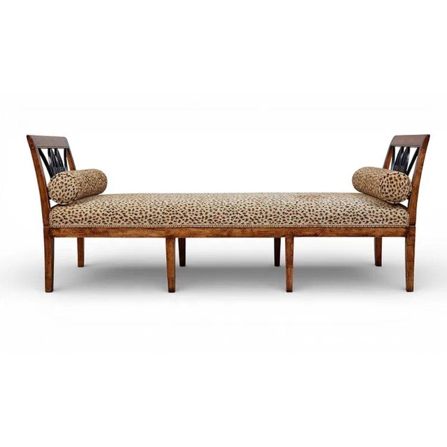 Biedermeier Fruitwood and Ebonized Window Bench For Sale In Dallas - Image 6 of 7