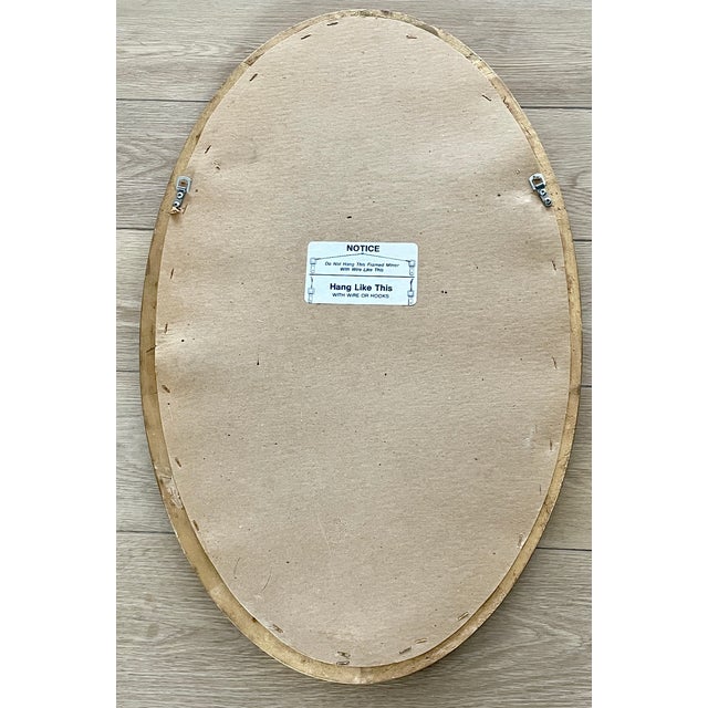 Vintage Hollywood Regency Oval Gold Gilt Composite Gesso Mirror For Sale - Image 9 of 11