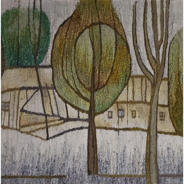 Mid-Century Modern Polish Tapestry in Wool by H. Sulkowska, 1970s For Sale - Image 3 of 6